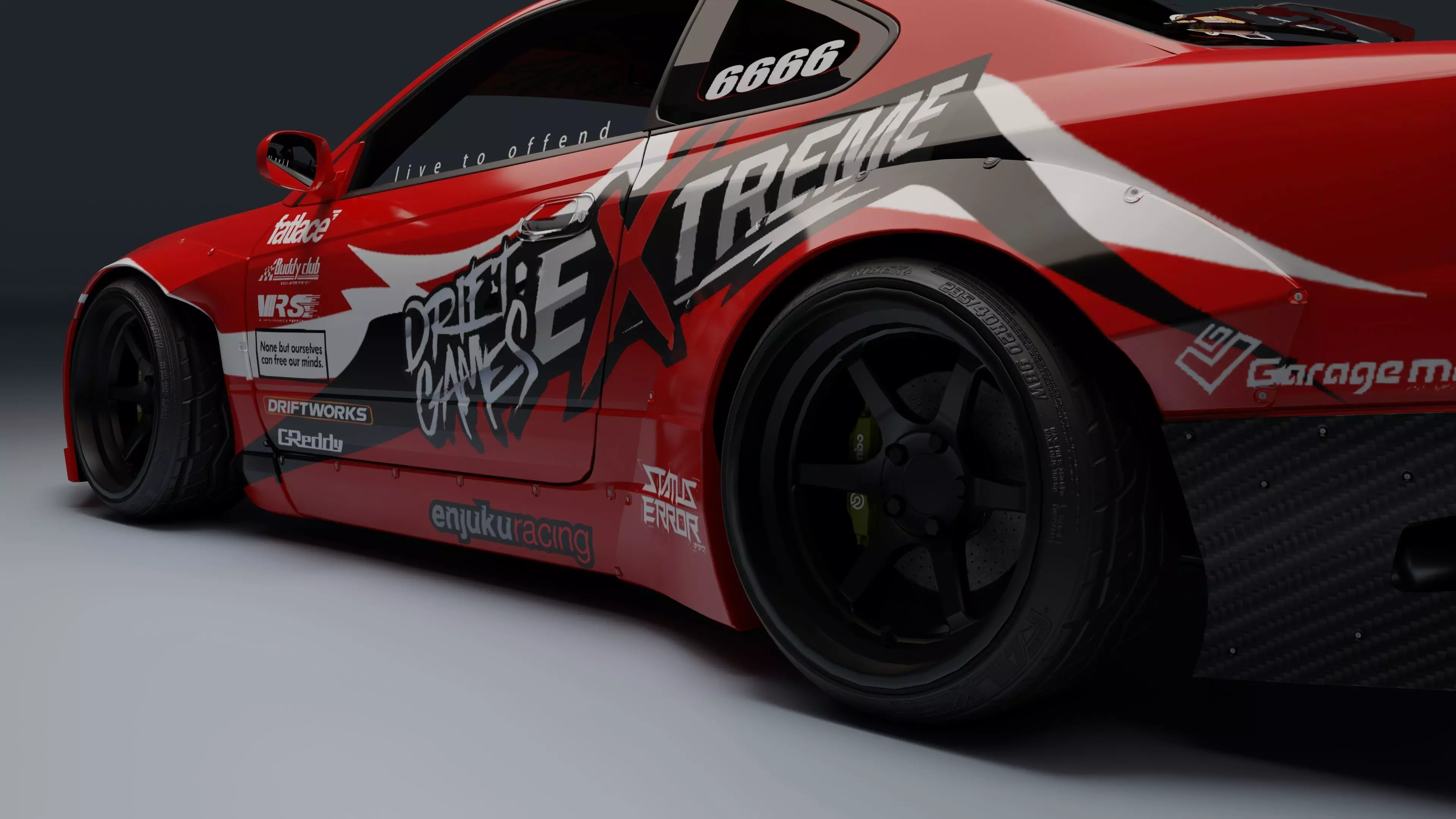 Nissan Silvia S15   Low-poly 3D model_30