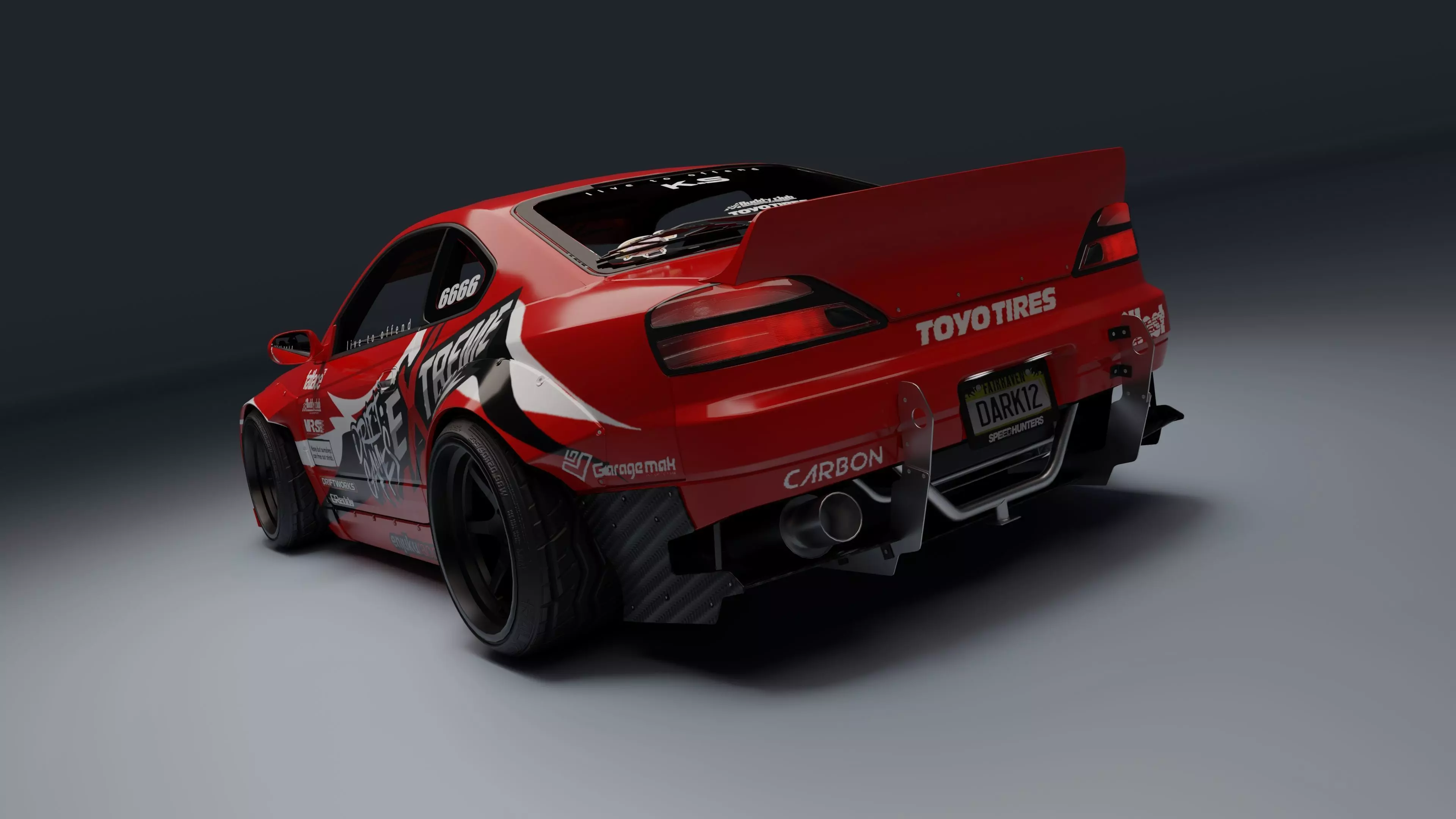 Nissan Silvia S15   Low-poly 3D model_28