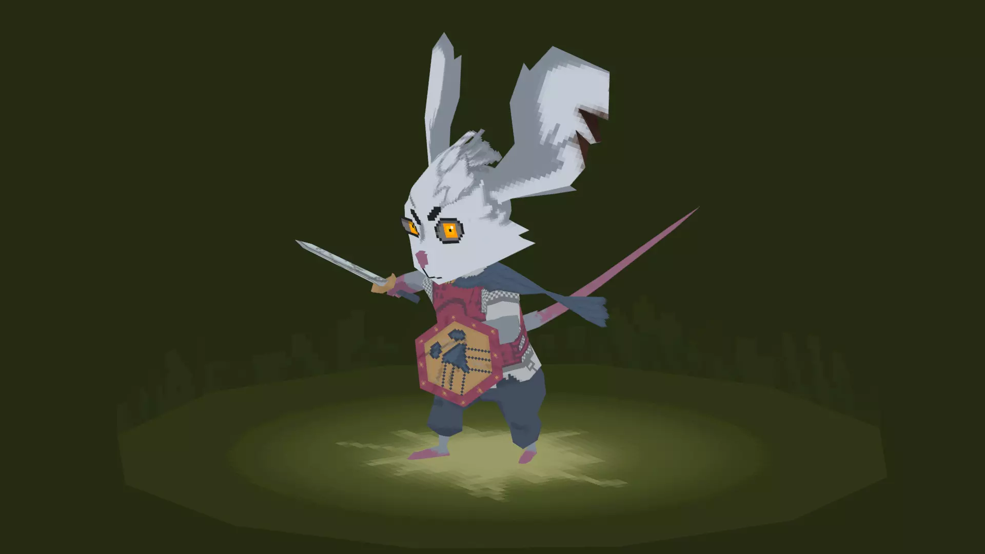 3D Lowpoly style furry character NoRig - Luar the fighter Low-poly 3D model_2