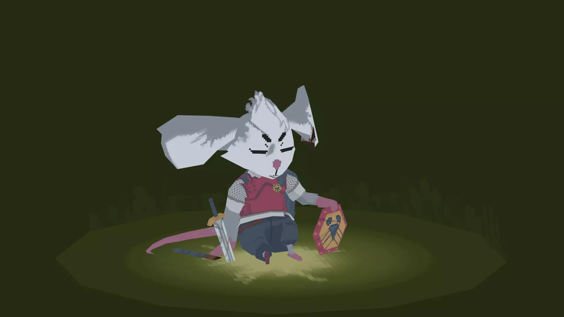 3D Lowpoly style furry character NoRig - Luar the fighter Low-poly 3D model_3