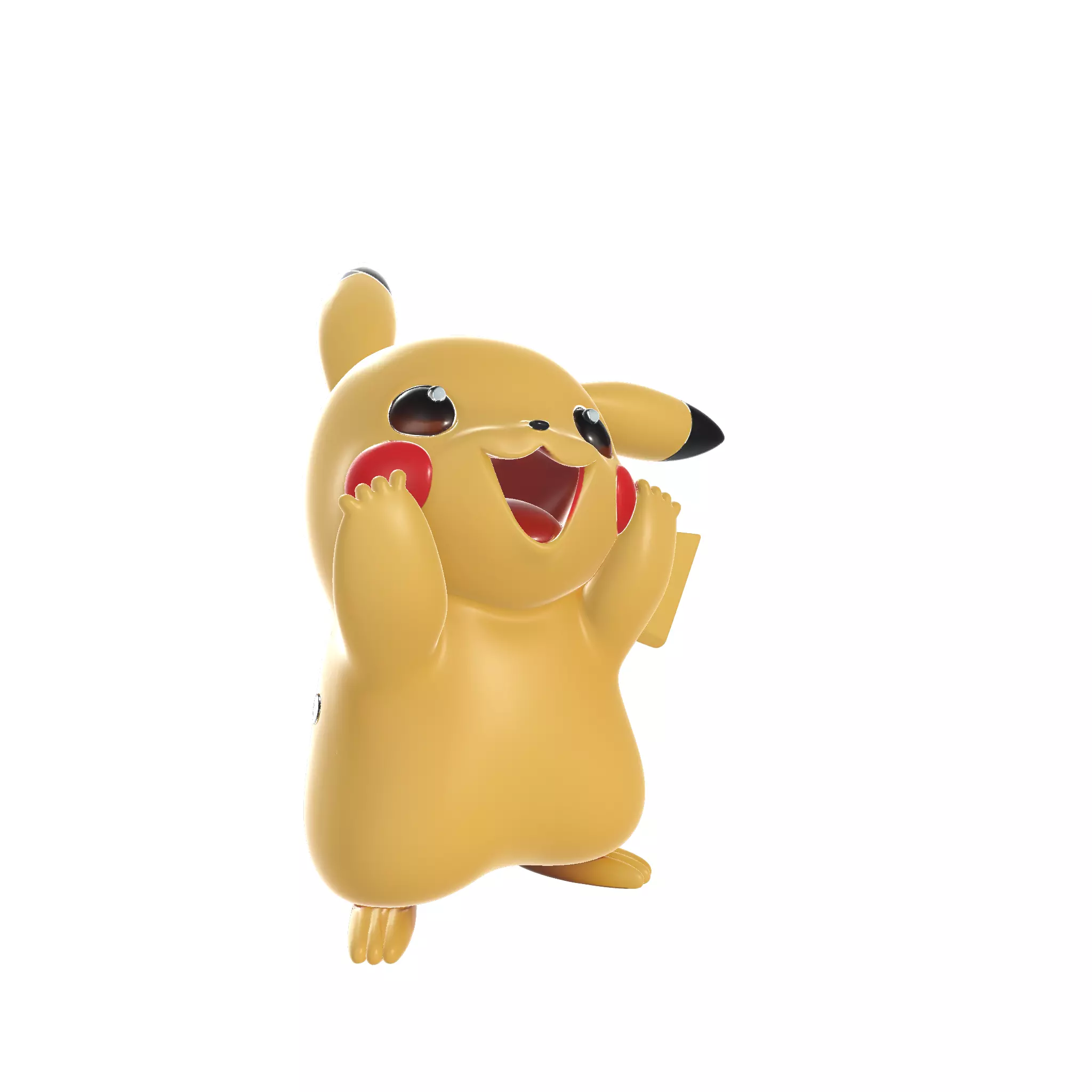 Pikachu Happy Pose Fan Art Figurine 3D print model_1