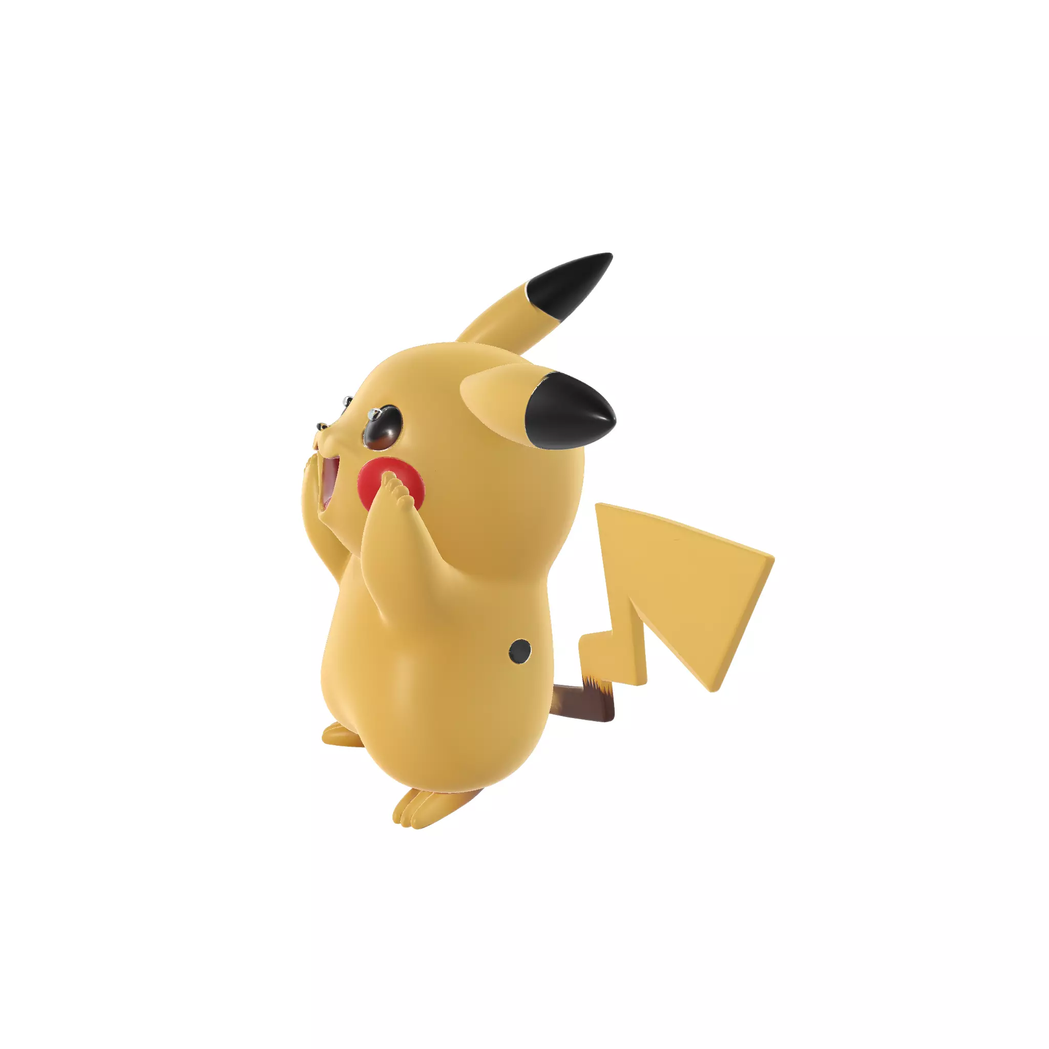 Pikachu Happy Pose Fan Art Figurine 3D print model_2
