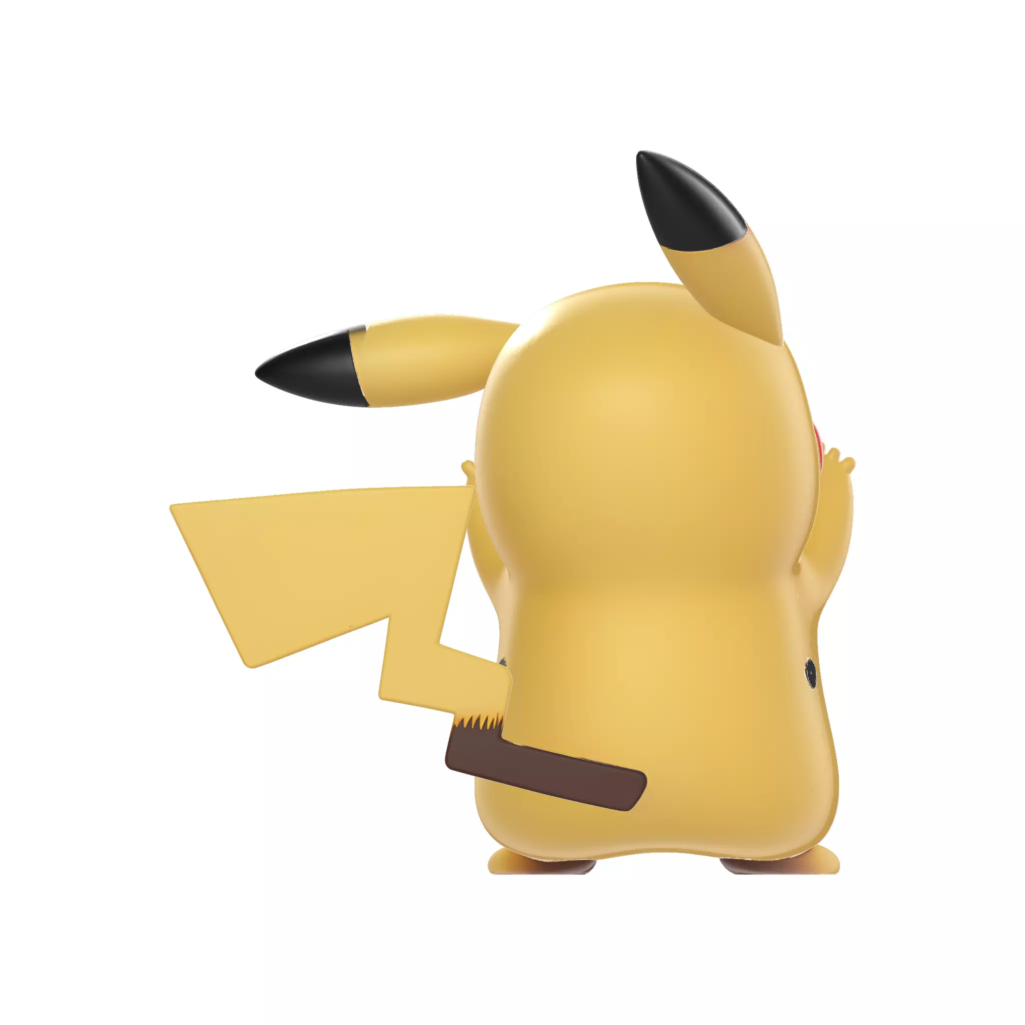 Pikachu Happy Pose Fan Art Figurine 3D print model_3
