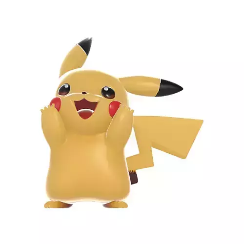 Pikachu Happy Pose Fan Art Figurine 3D print model Pikachu Happy Pose Fan Art Figurine 3D print model