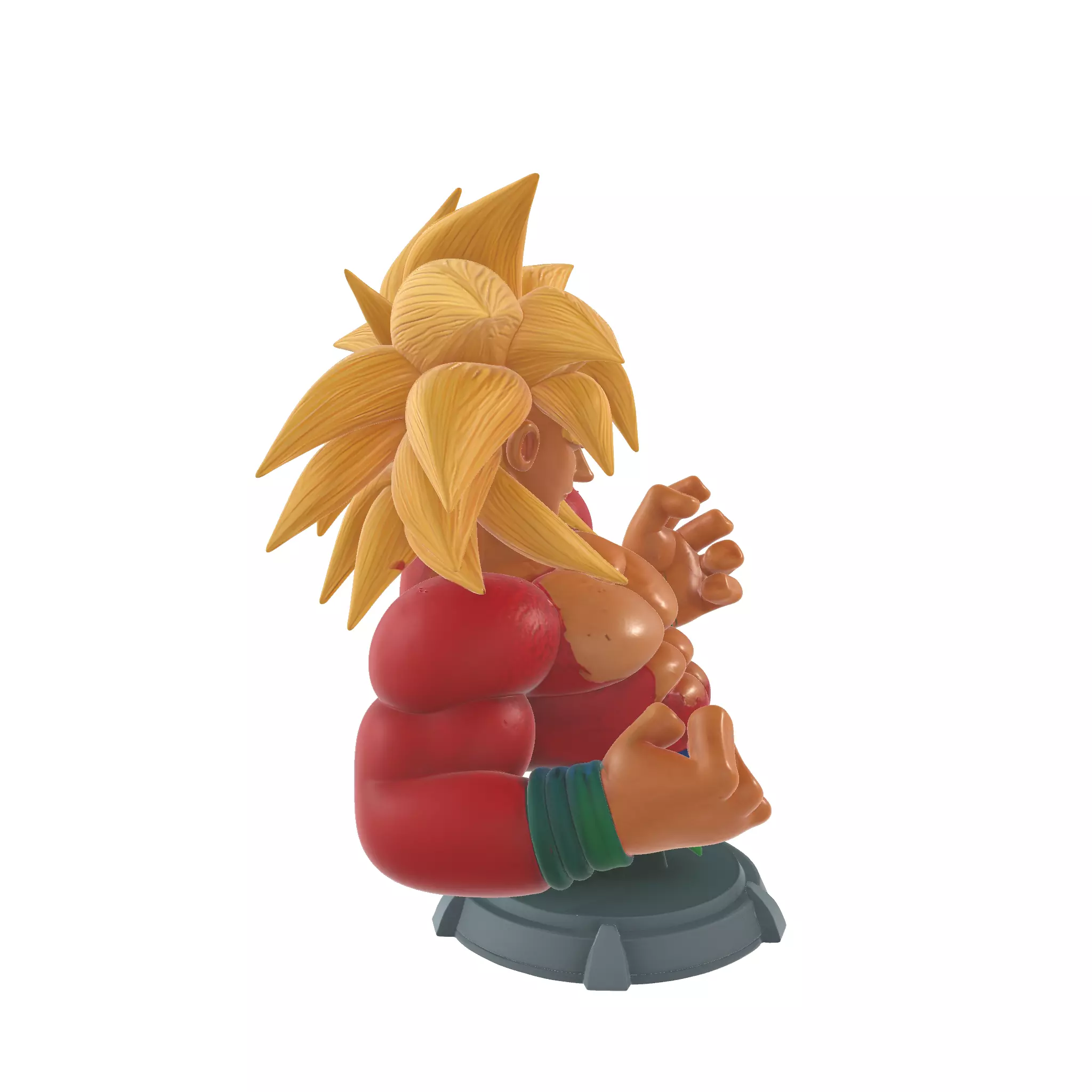 Super Saiyan 4 Goku Bust Dragon Warrior Statue 3D print model_1