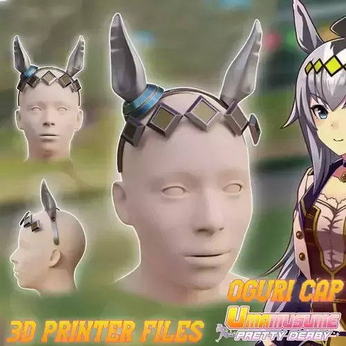 Oguri Cap Ears and hear Accessories Umamusume Pretty Derby 3D print model