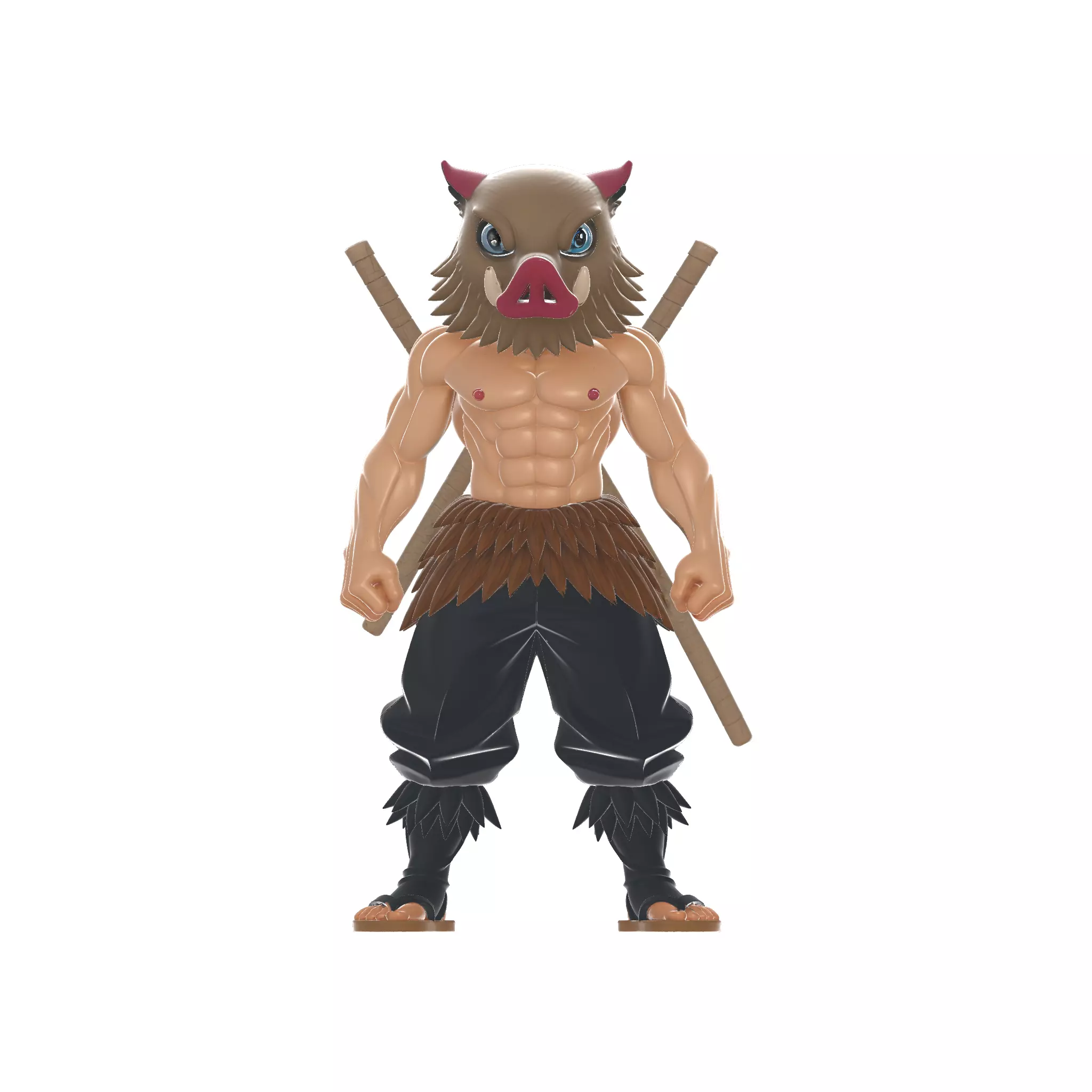 Inosuke Hashibira Demon Slayer Anime Figurine 3D print model_0