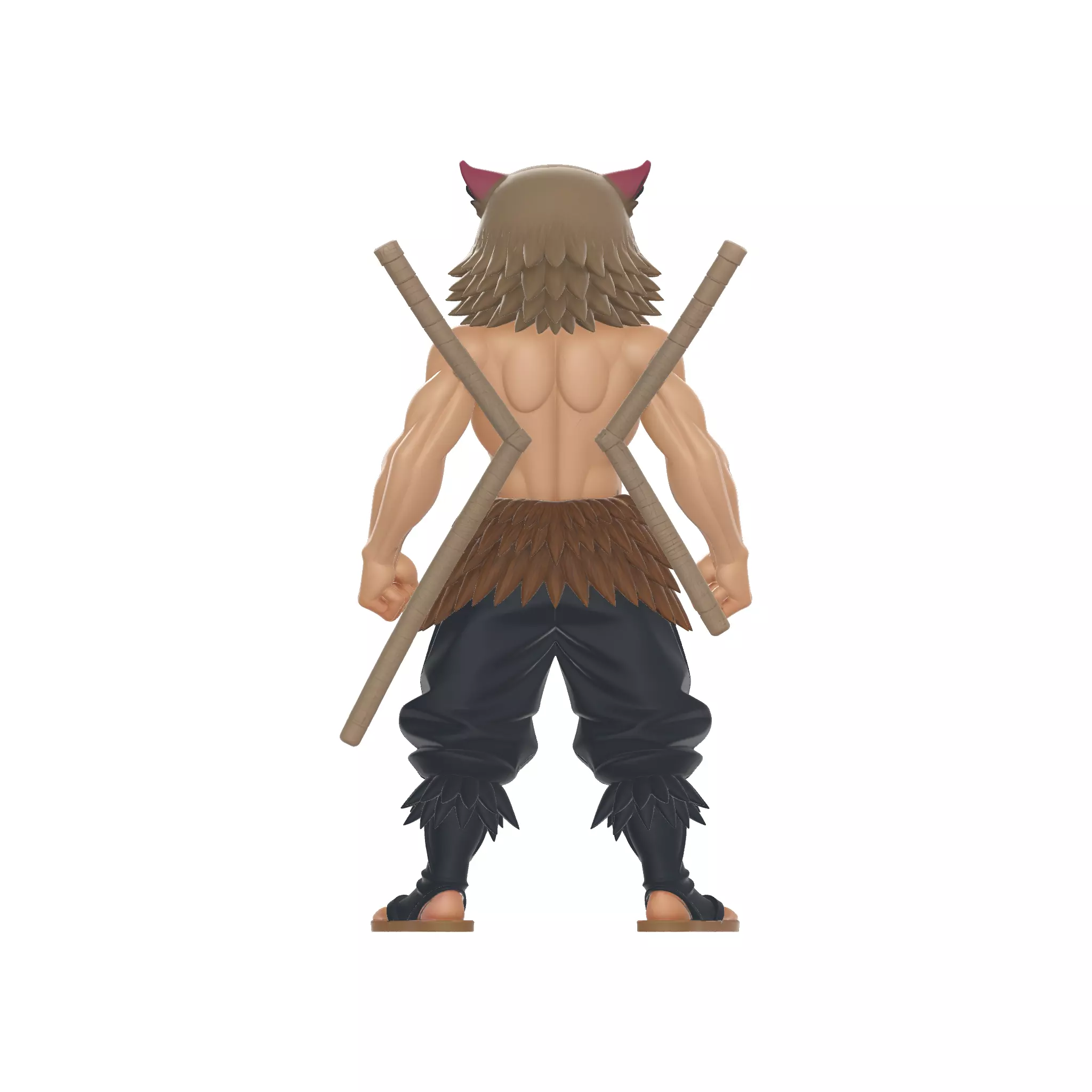 Inosuke Hashibira Demon Slayer Anime Figurine 3D print model_2