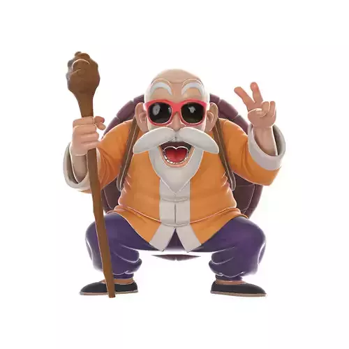 Master Roshi DBZ Legendary Martial Arts Sensei Figurine 3D print model