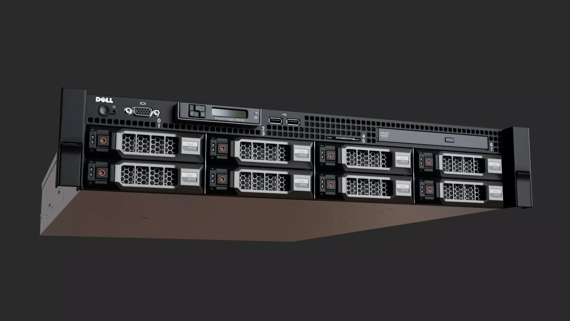 Dell PowerEdge R510 Server 3D model_3