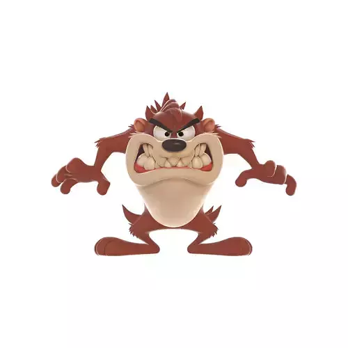 Furious Cartoon Tasmanian Devil Looney Spin Character Figure
