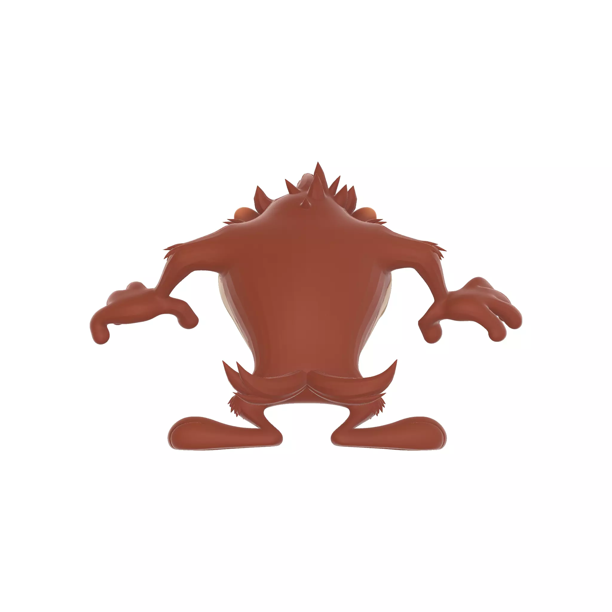 Furious Cartoon Tasmanian Devil Looney Spin Character Figure 3D print model_2