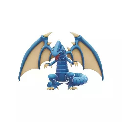 Legendary Blue Dragon Inspired Fantasy 3D print model