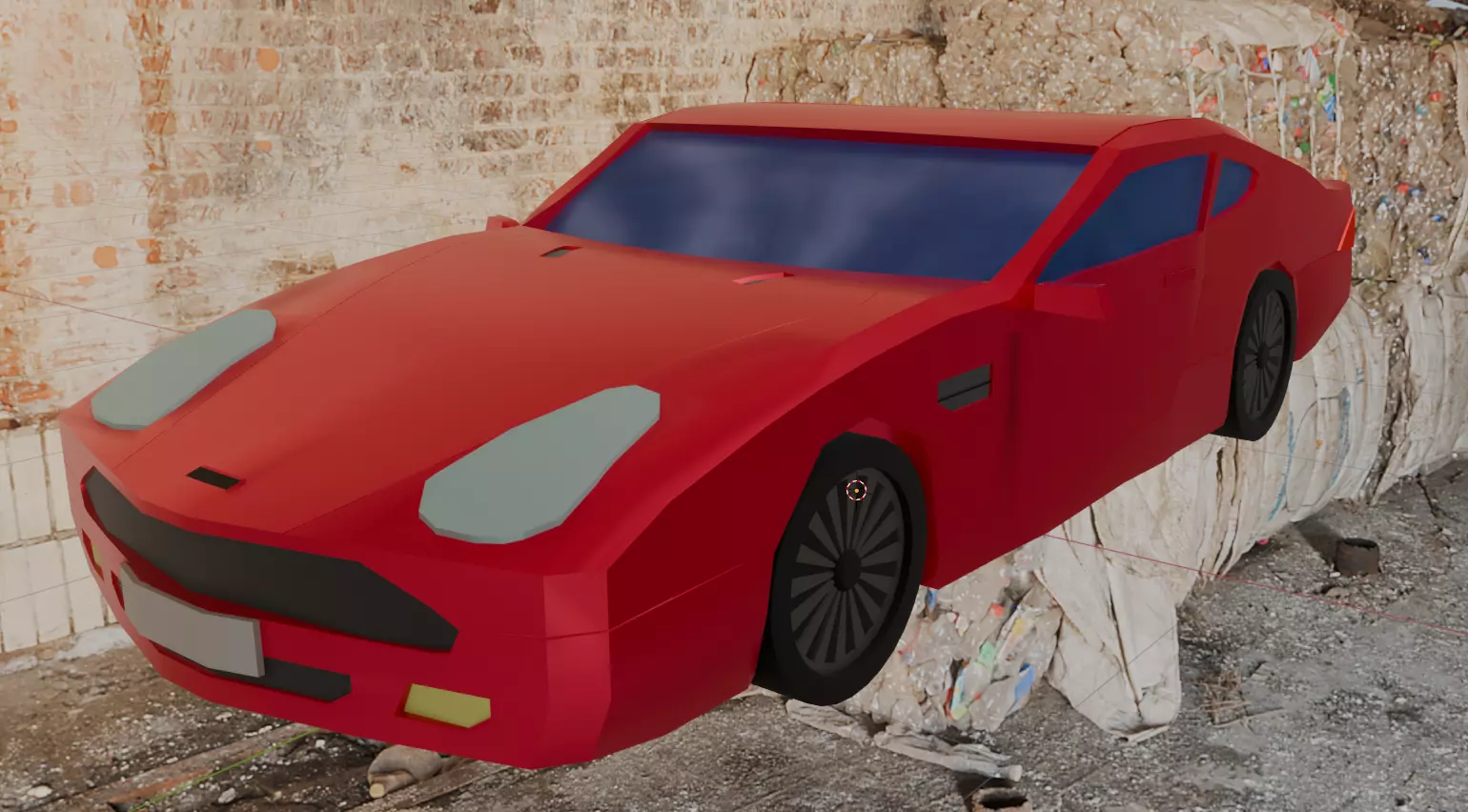 Aston Martin DB9 Car Low Poly Low-poly 3D model_1