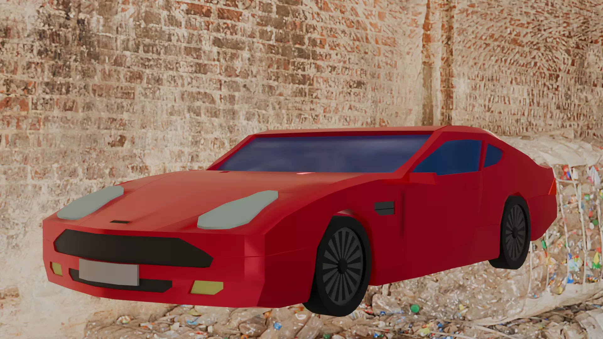 Aston Martin DB9 Car Low Poly Low-poly 3D model_0