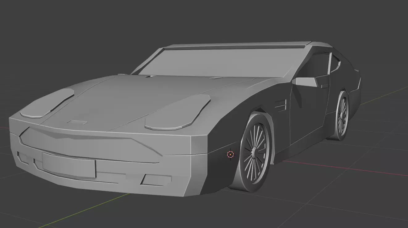 Aston Martin DB9 Car Low Poly Low-poly 3D model_16