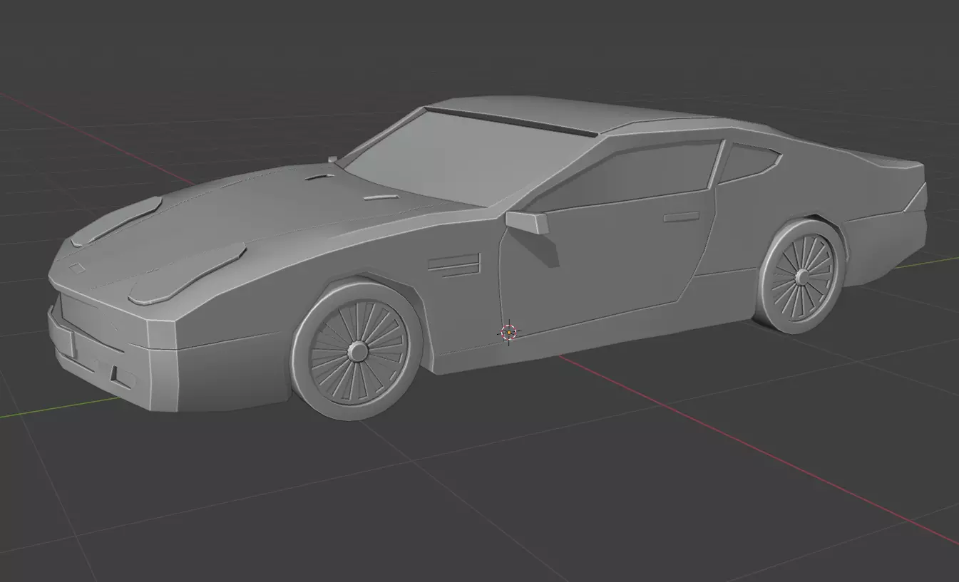Aston Martin DB9 Car Low Poly Low-poly 3D model_13