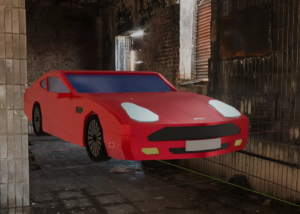 Aston Martin DB9 Car Low Poly Low-poly 3D model_11