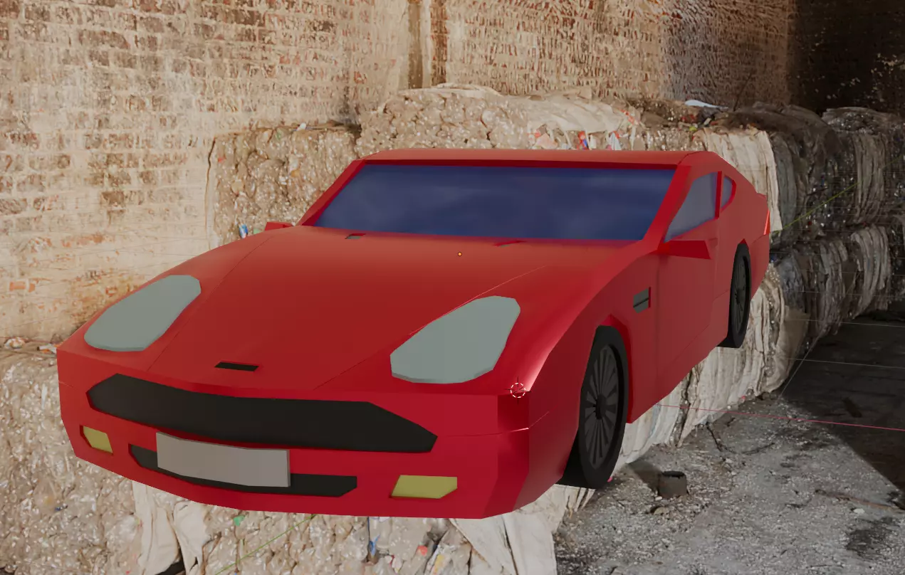 Aston Martin DB9 Car Low Poly Low-poly 3D model_4