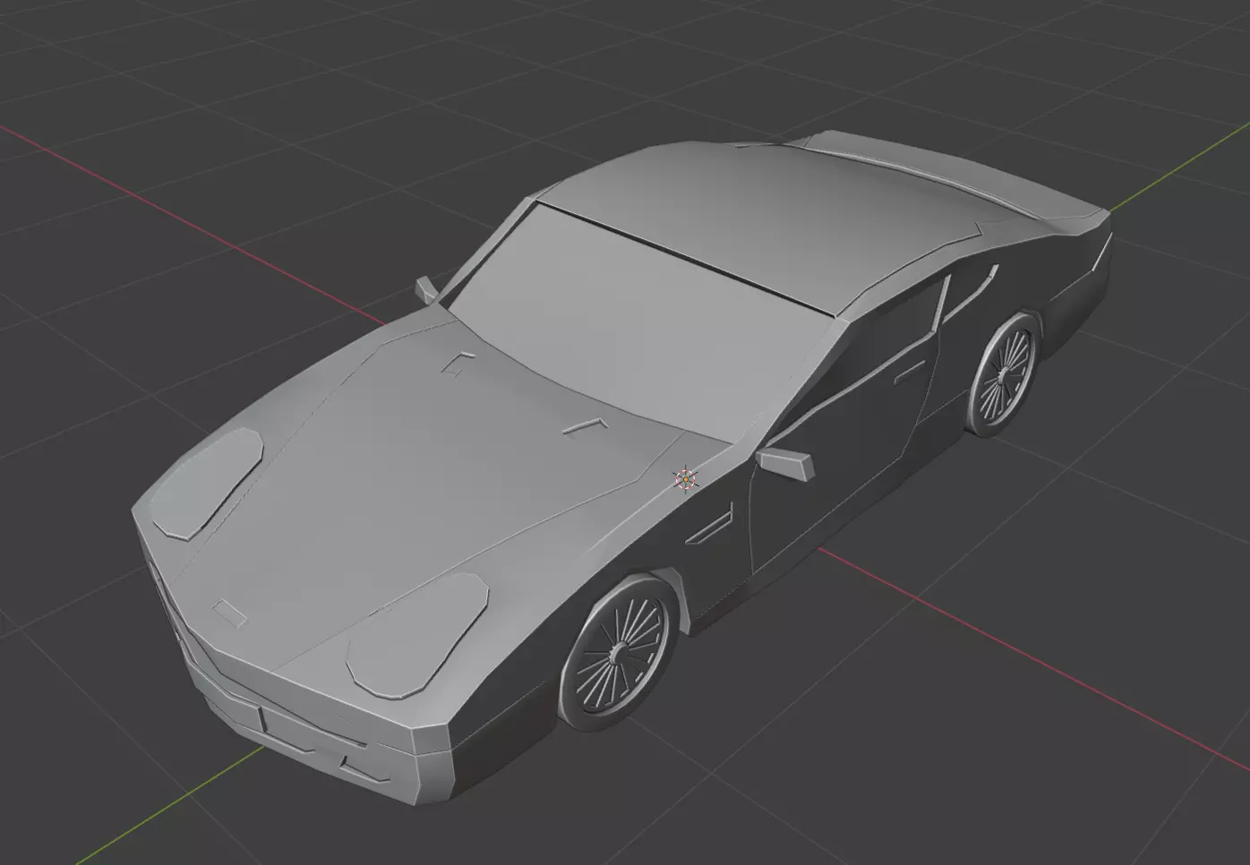 Aston Martin DB9 Car Low Poly Low-poly 3D model_20