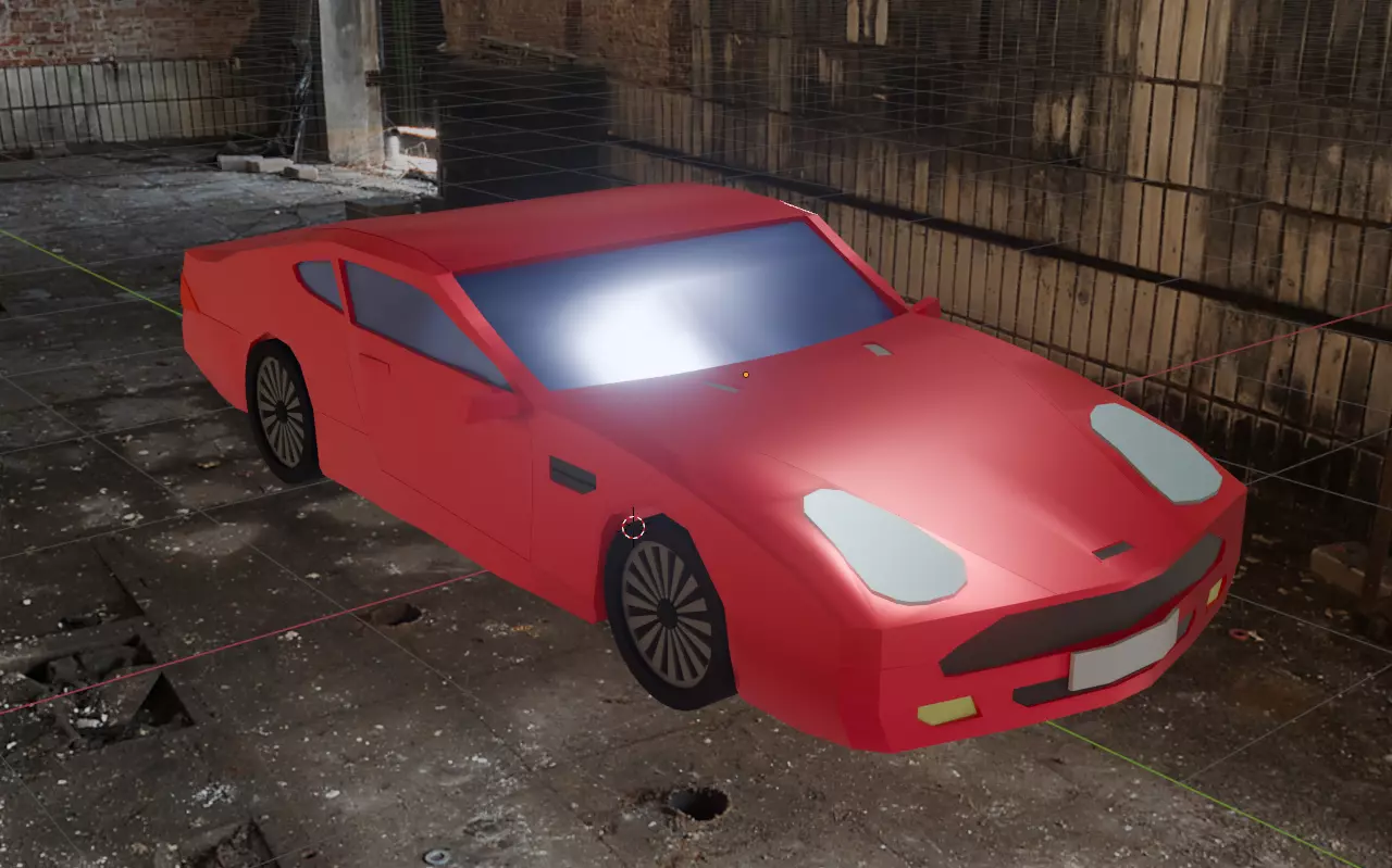 Aston Martin DB9 Car Low Poly Low-poly 3D model_12