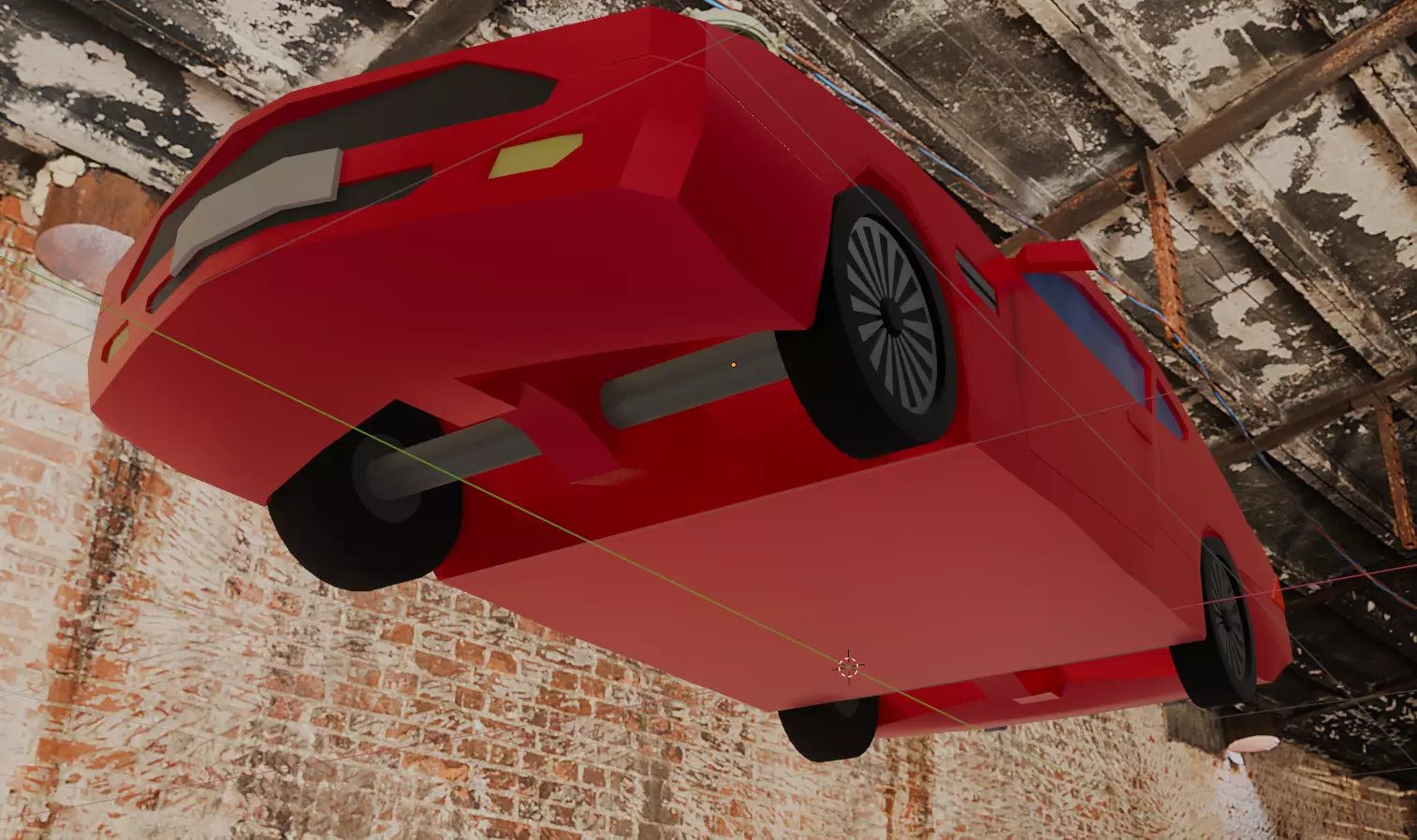 Aston Martin DB9 Car Low Poly Low-poly 3D model_10