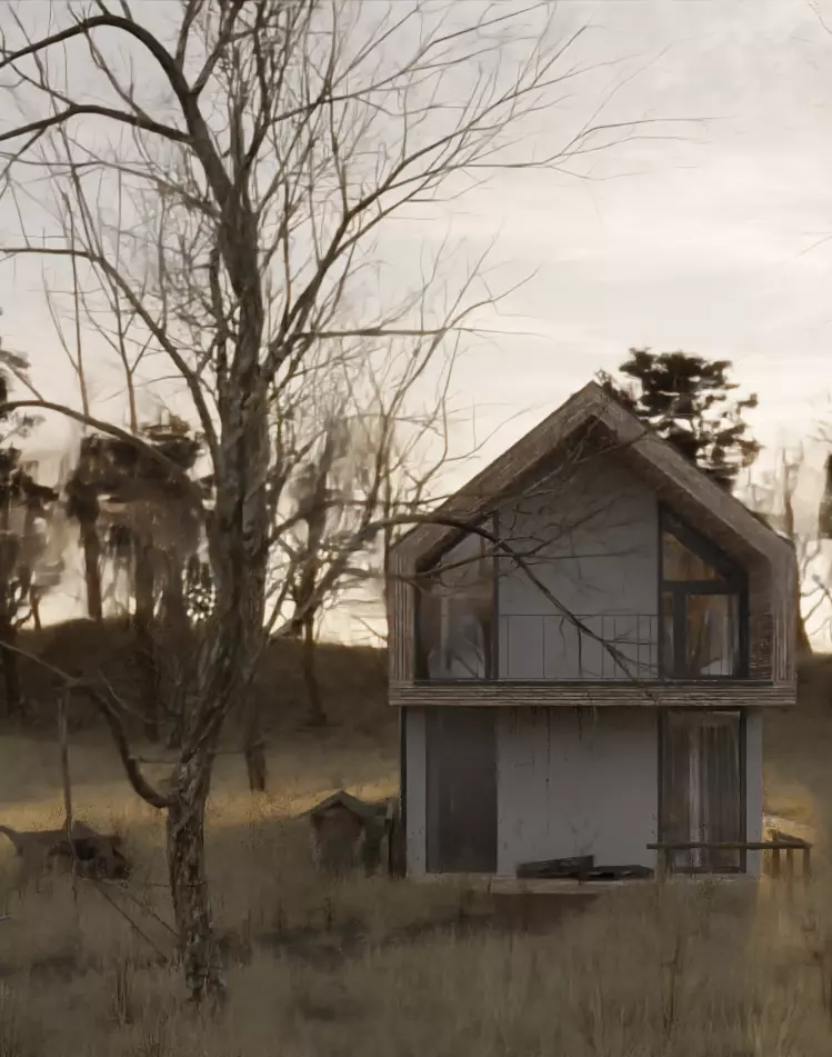 Deadwood Cabin 3D model_2