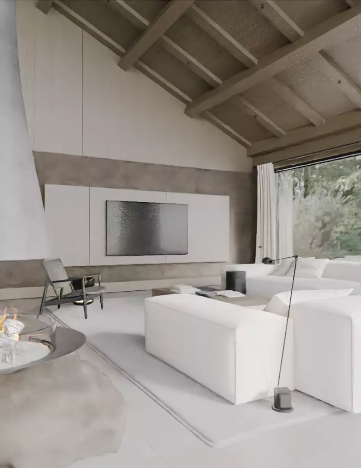 Villa s living room and dining room 3D model_7