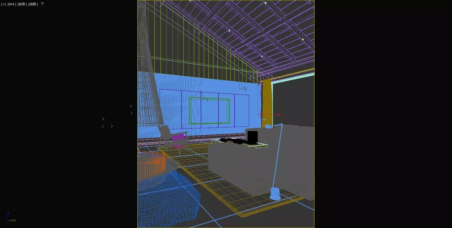 Villa s living room and dining room 3D model_12