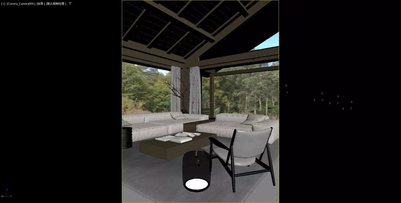 Villa s living room and dining room 3D model_15