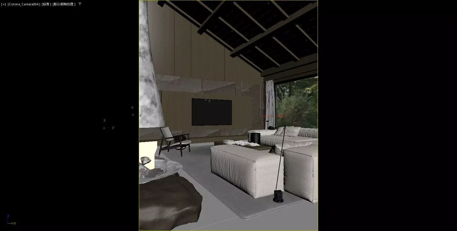 Villa s living room and dining room 3D model_18