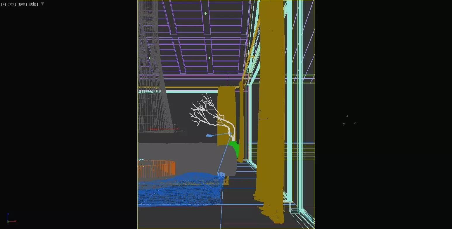 Villa s living room and dining room 3D model_11