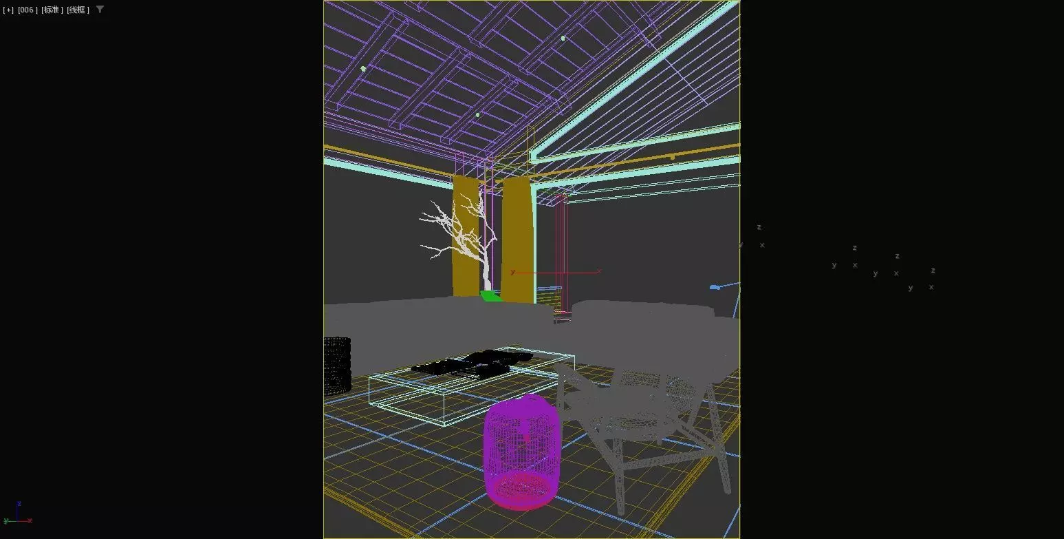 Villa s living room and dining room 3D model_19