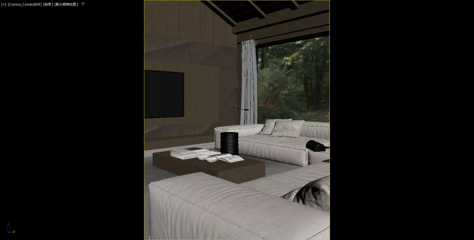 Villa s living room and dining room 3D model_16