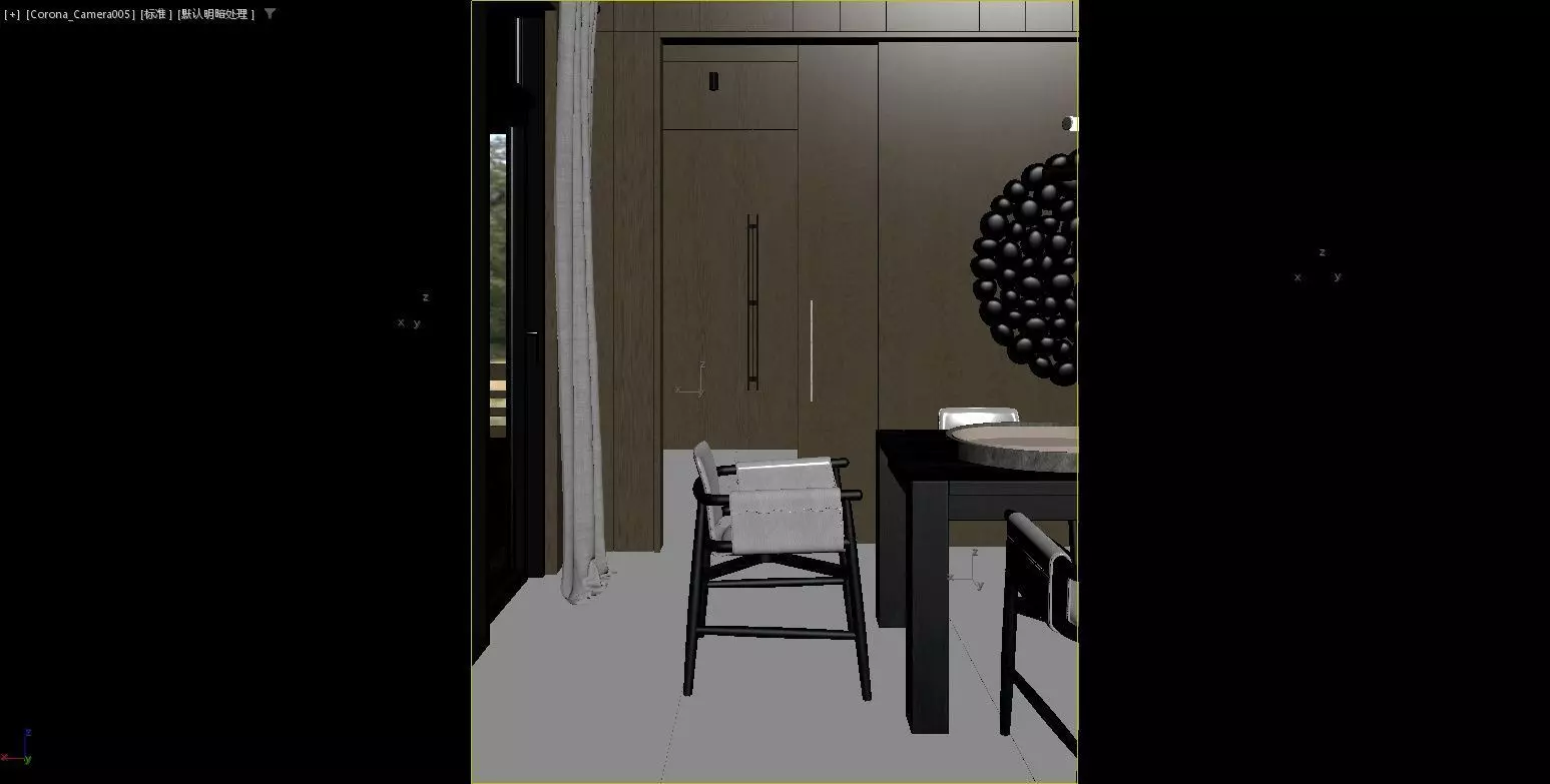 Villa s living room and dining room 3D model_9