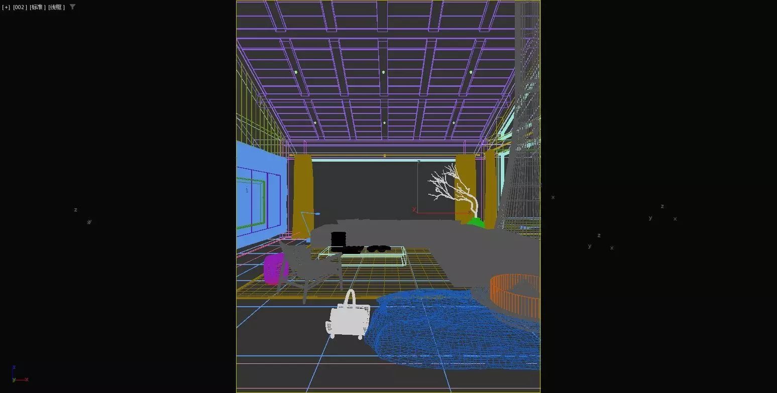 Villa s living room and dining room 3D model_13