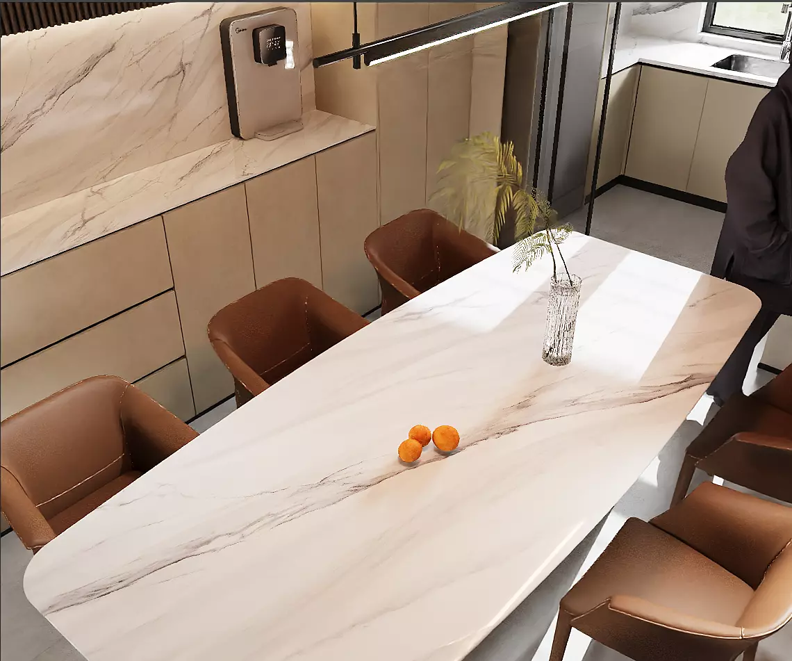 Modern living room and dining area 3D model_1