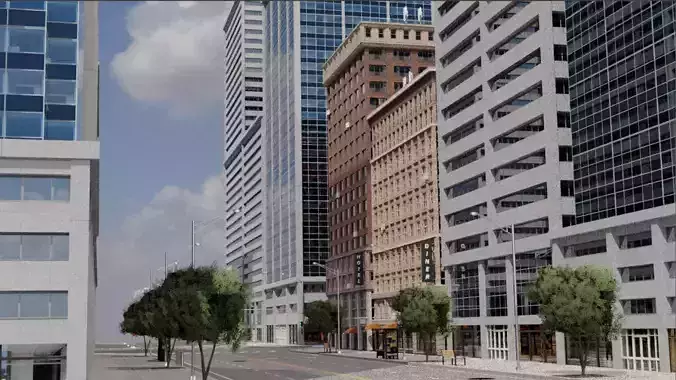 Modern City 3D Model 