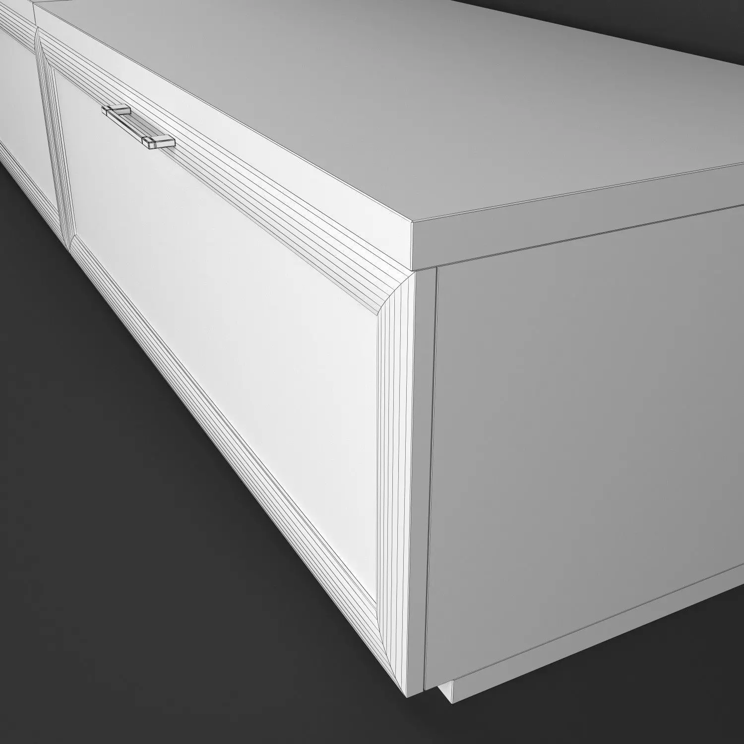 TV Media Wall Unit 2 3D model_3