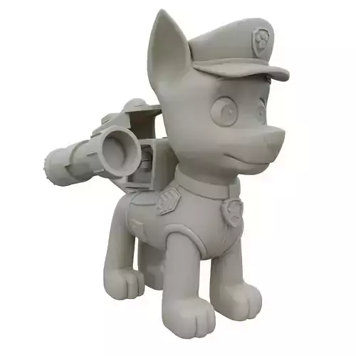 Chase Paw Patrol High Quality STL Model for 3D Print