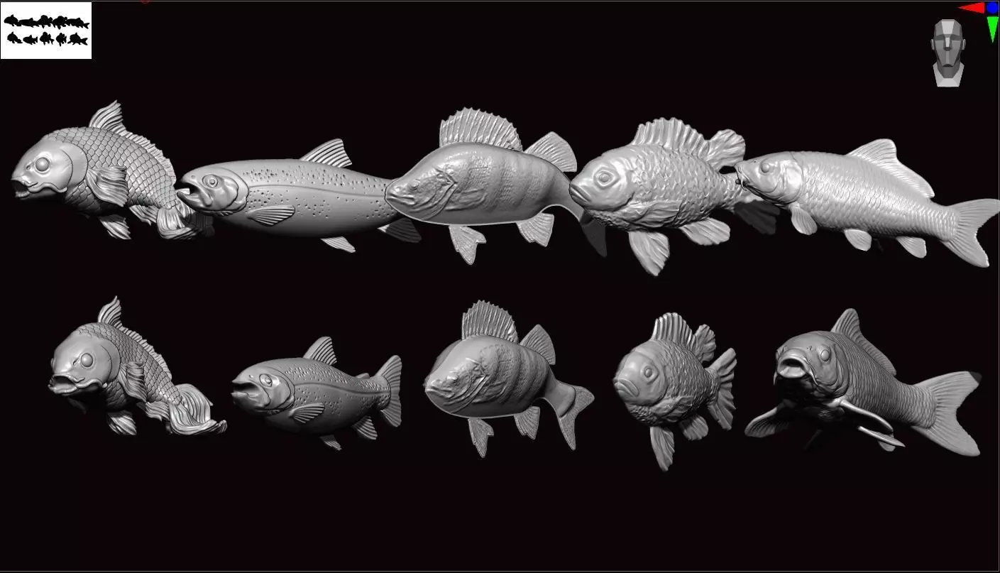 Koifish Low-poly 3D model