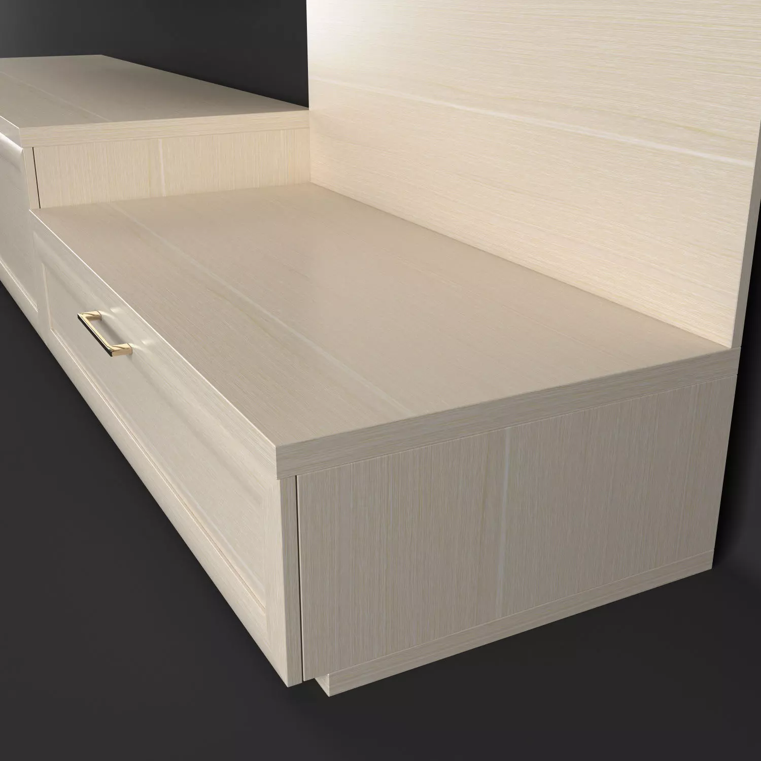 TV Media Wall Unit 3 3D model_1