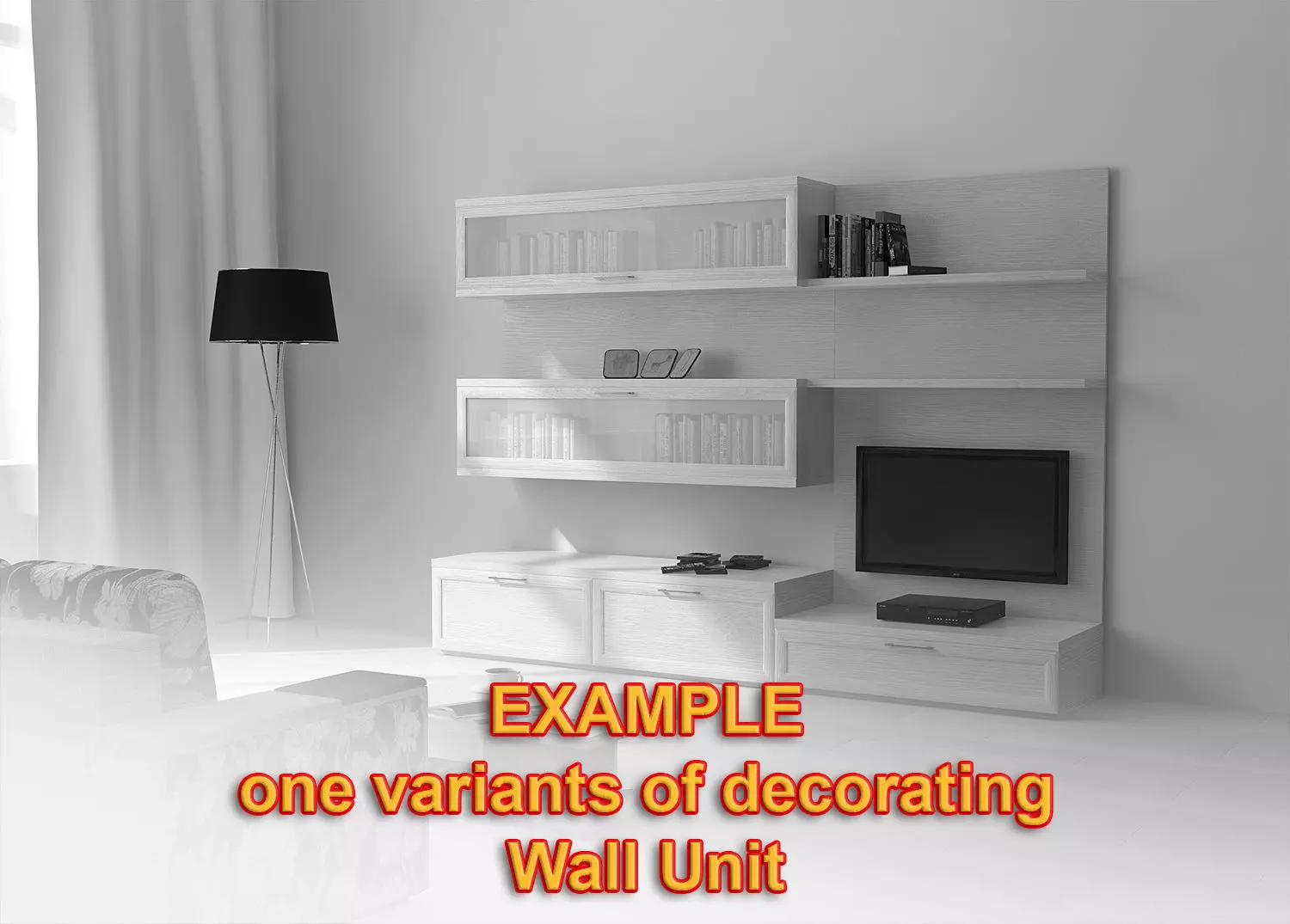 TV Media Wall Unit 3 3D model_4