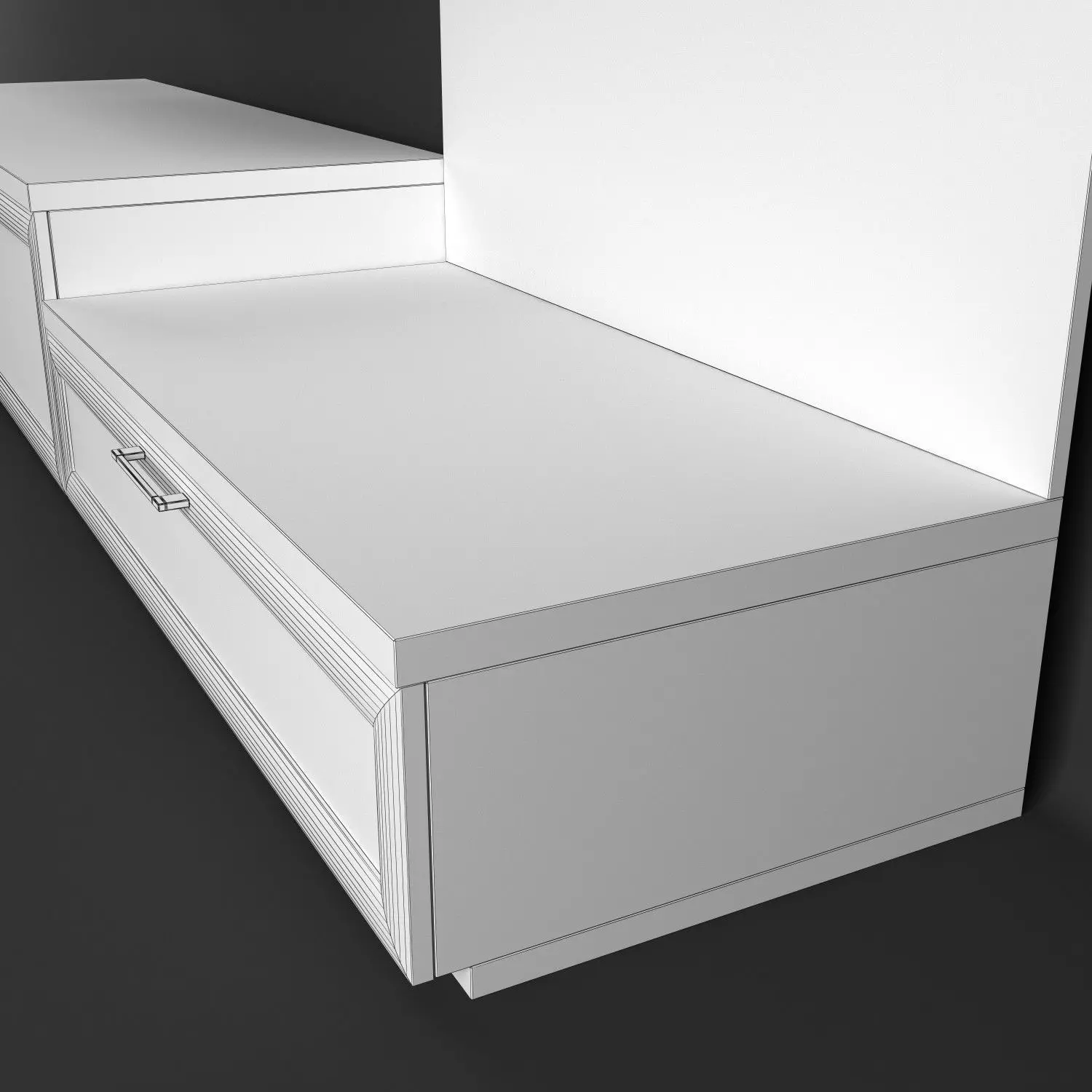 TV Media Wall Unit 3 3D model_3