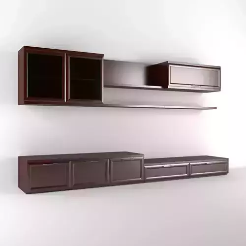 TV Media Wall Unit 4 3D model