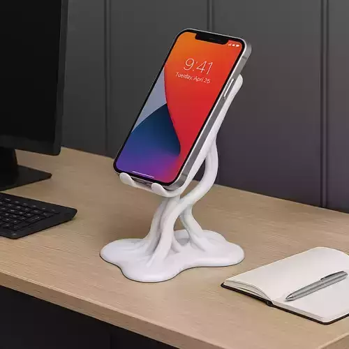 Organic Shape Phone Stand 3D print model