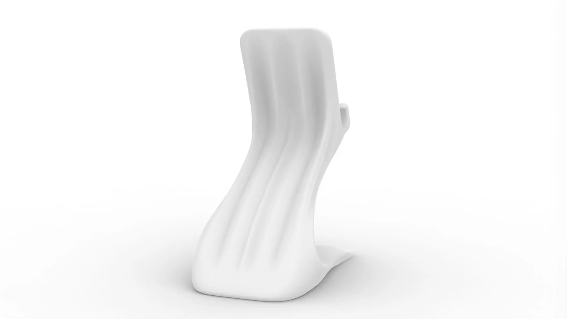 Curved Base Phone Stand 3D print model_5