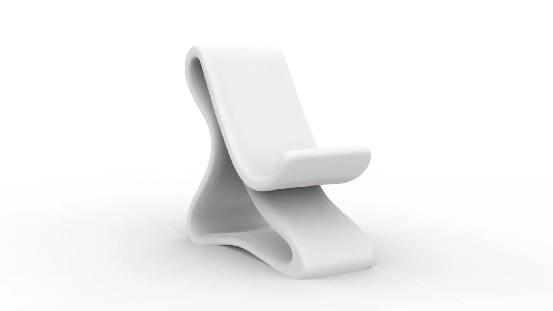 Curved Base Phone Stand 3D print model_2