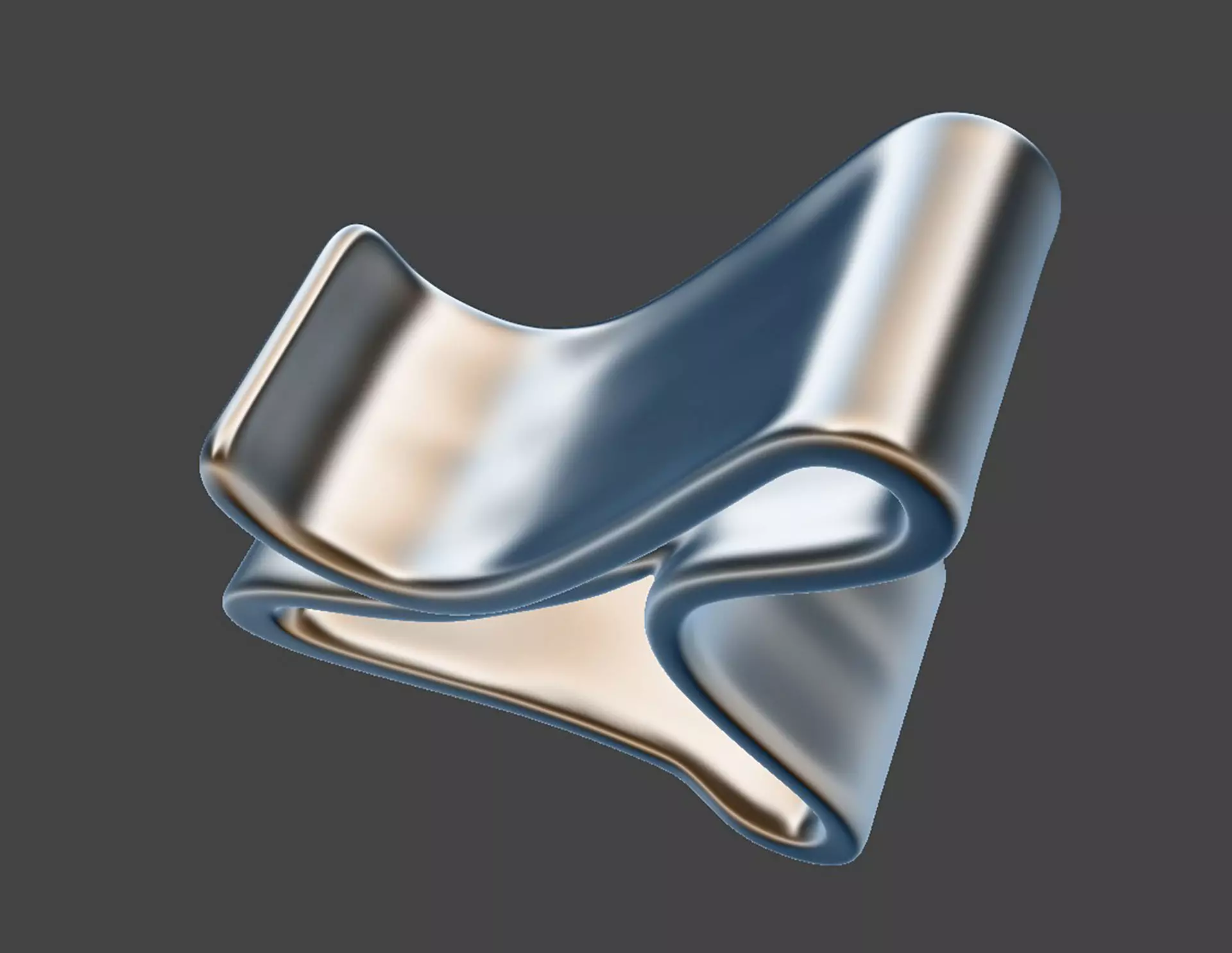 Curved Base Phone Stand 3D print model_9