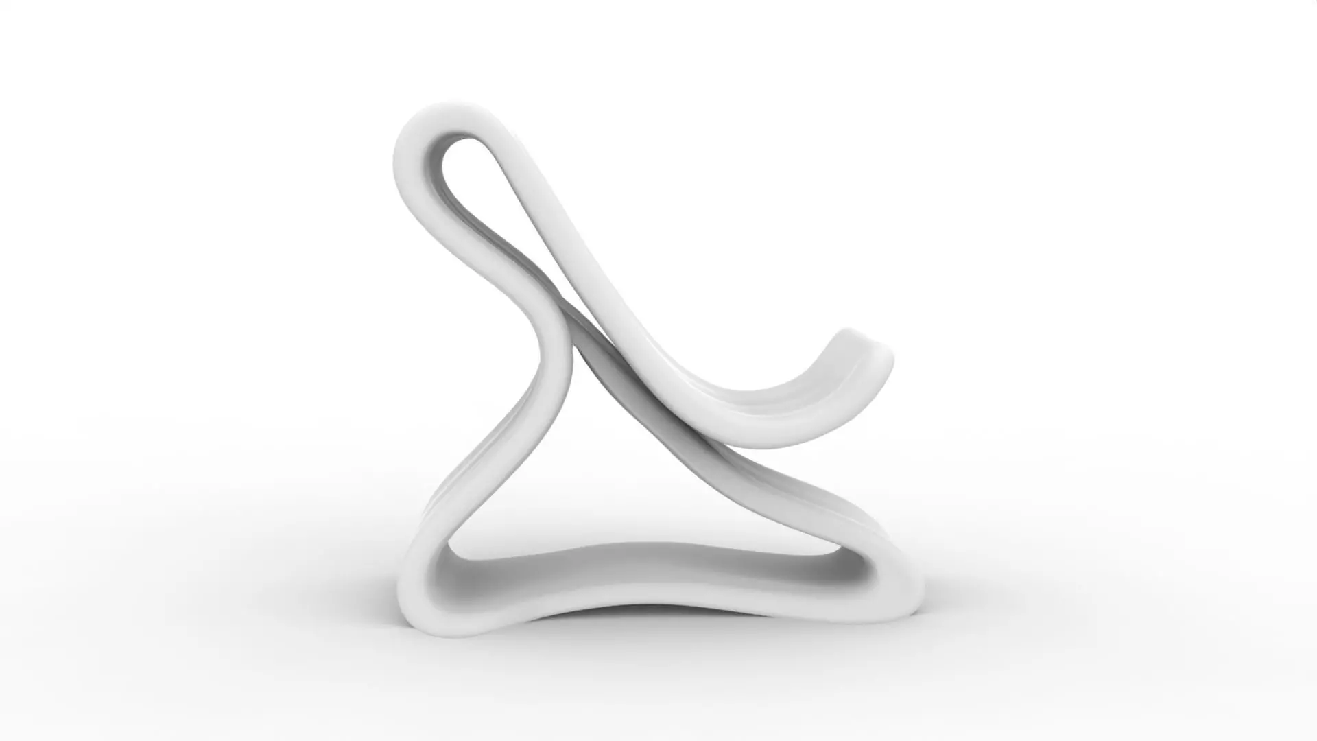 Curved Base Phone Stand 3D print model_7